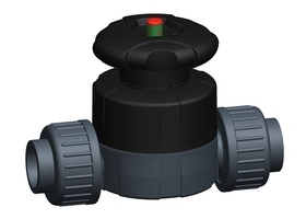 +GF+515型隔膜閥，PVC-U 帶粘接承插端