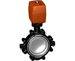 +GF+電動塑料閥門 141型凸耳式蝶閥,24V不帶手動手柄 GF電動蝶閥